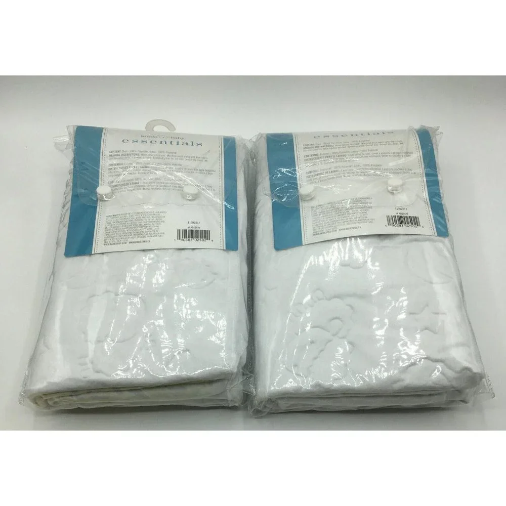 Koala Baby Essentals Fitted Portable/Mini Crib Pad Cover 2 Pkgs NEW